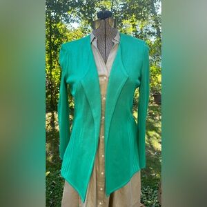 Ming Wang Green Cardigan Sweater